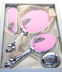 Camomile Buket Ayna Tarak Set Pembe