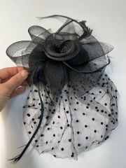 Siyah Nikah Şapkası Vualet FS01