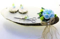 Kütük Söz Nişan Yüzük Tepsisi K6