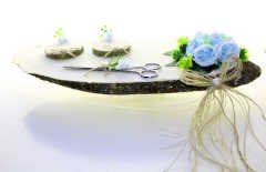 Kütük Söz Nişan Yüzük Tepsisi K6