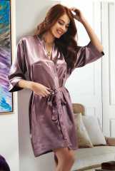 Saten Bride Taşlı Sabahlık