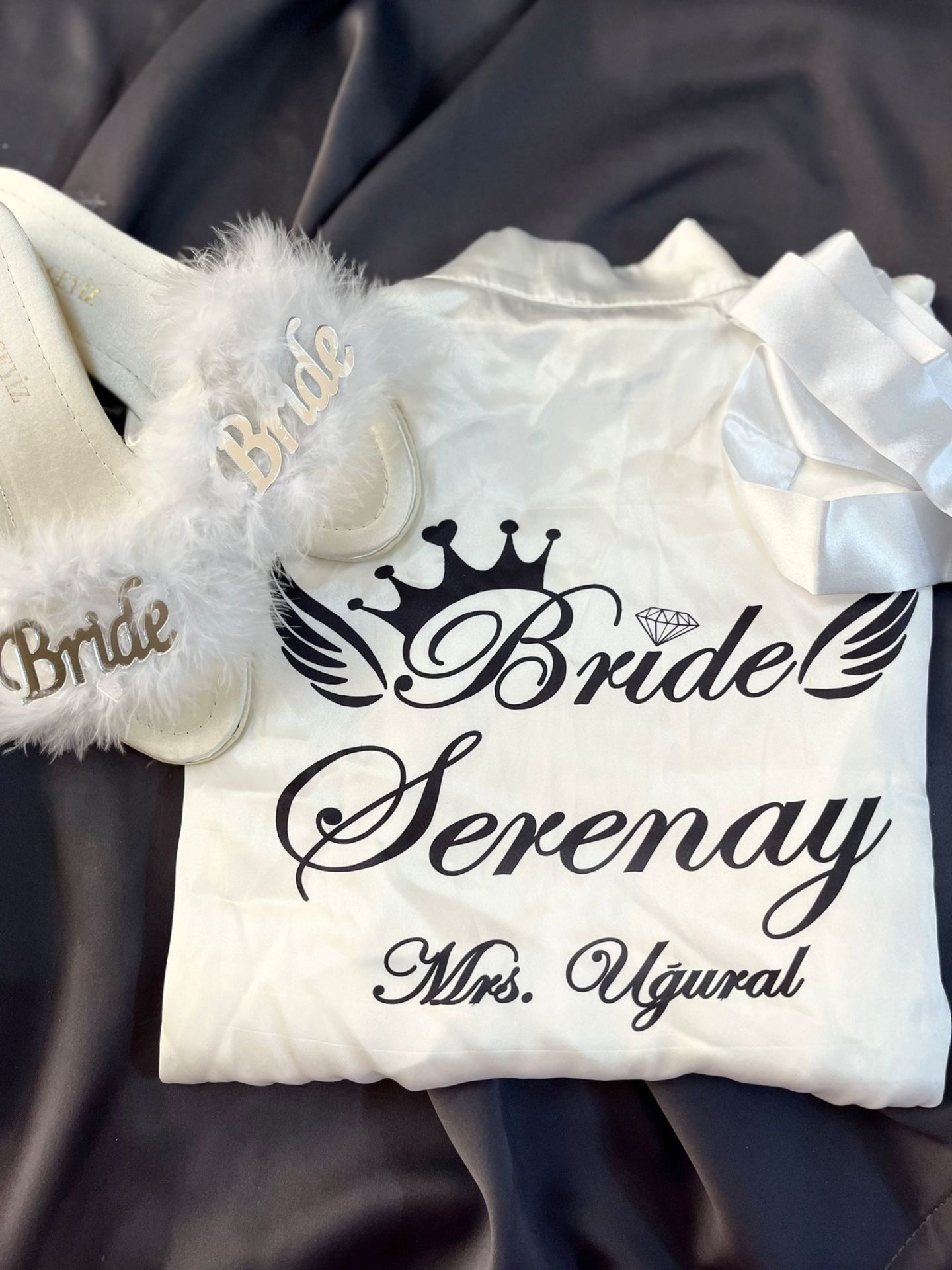 Bride Terlik ve Sabahlık Set