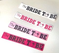 Bride to Be Kuşak Tek Taş Pembe