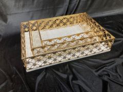Metal Sunum Kutusu Dikdörtgen 3 parça