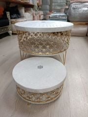 Yuvarlak Metal Sandık 2 parça