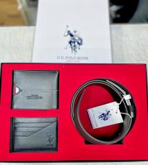 US Polo Kemer Cüzdan Kredi Kartlık 3'lü Set