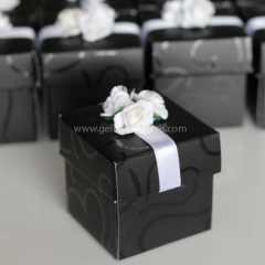 Kalpli Kına Kutusu-Çiçekli-Siyah