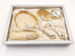 Camomile Buket Ayna Tarak Set Gold