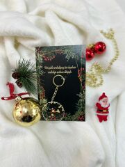 Epoksi Gold  Anahtarlık Yeni Yıl Yılbaşı Hediyelik