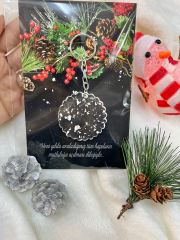 Epoksi Gümüş Anahtarlık Yeni Yıl Yılbaşı Hediyelik