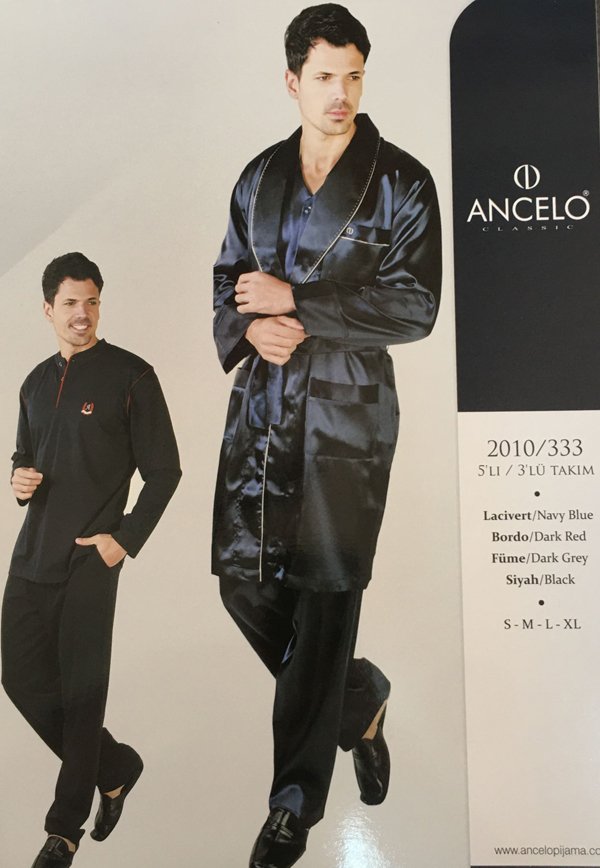 ANCELO  Saten Robdöşambır 3'lü Set