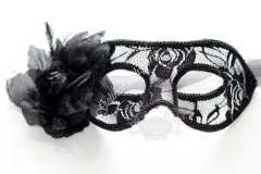 Siyah Dantelli Venedik Maske