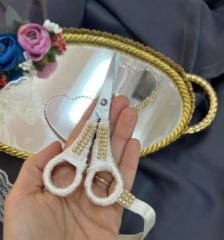 Ayna Söz Nişan Yüzük Tepsisi Seti Gold