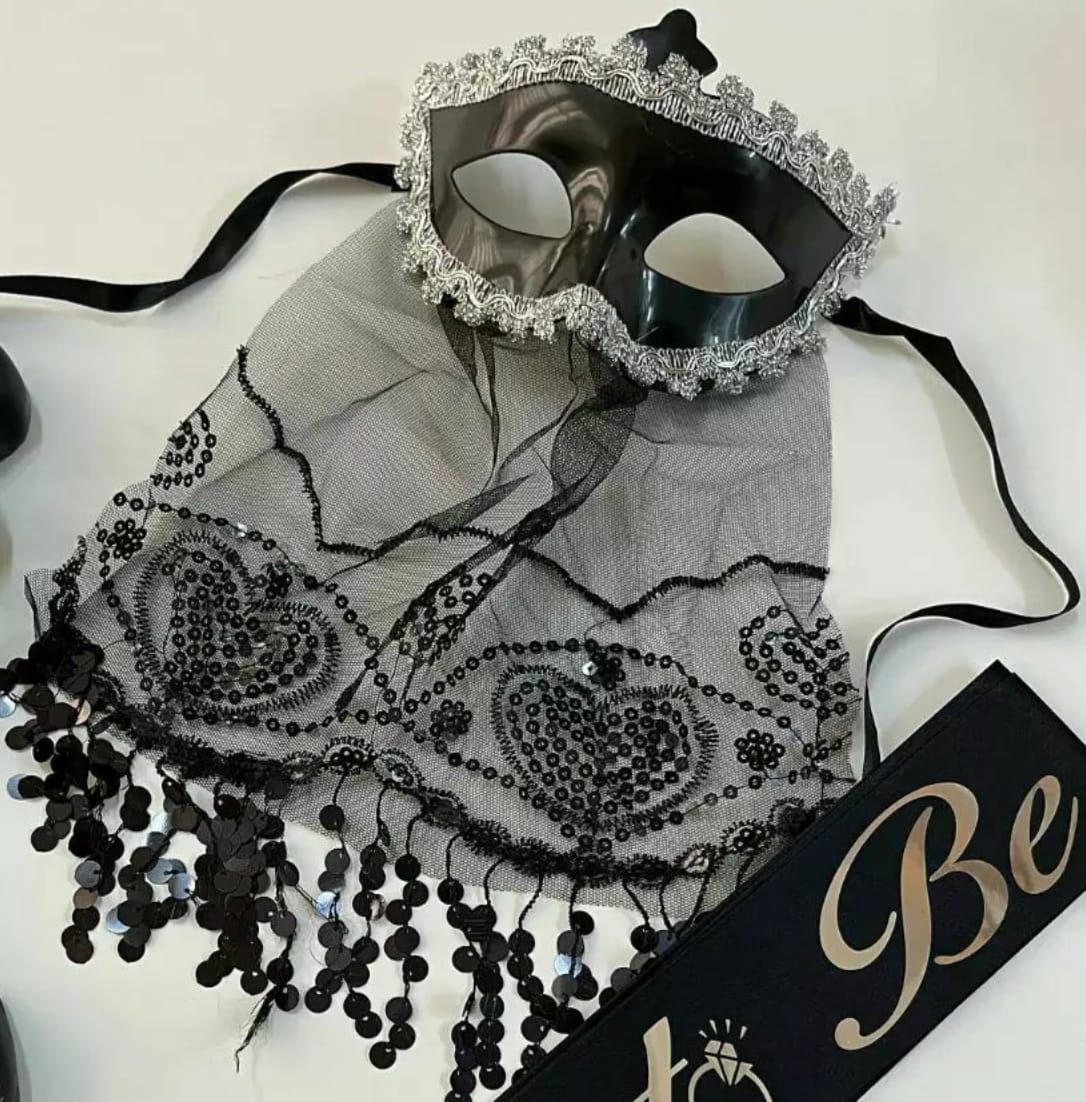Peçeli Maske Siyah