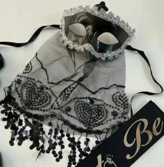 Peçeli Maske Siyah