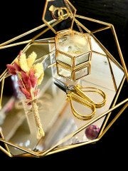 Prizma Söz Nişan Yüzük Tepsisi Altın