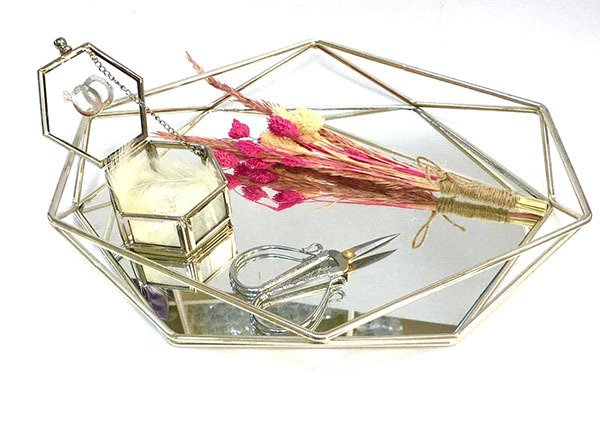 Prizma Söz Nişan Yüzük Tepsisi Gümüş