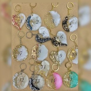 20 Adet Epoksi Reçine Anahtarlık