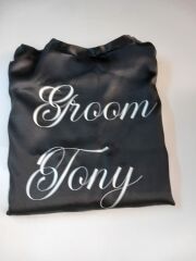 Kişiye Özel Groom Yazılı Damat Sabahlık