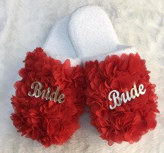 Kırmızı Bride Gelin Terliği