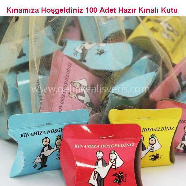 100 Adet Kutulu Kına