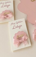 Pembe İstiridye Pleksi Kapı süsü & Takı Yastığı & 20 adet Hediyelik