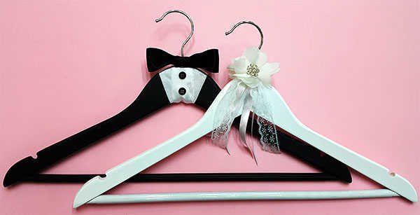 Gelin Damat Elbise Askısı Taşlı