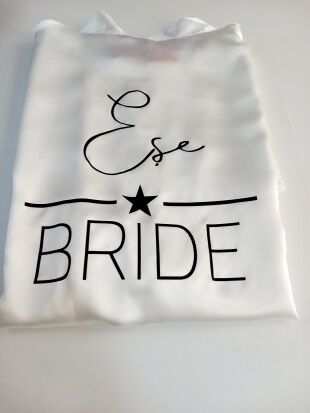 Kişiye Özel Yıldızlı Bride Gelin Sabahlık